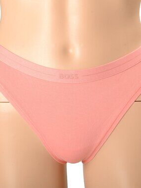 Hugo Boss Women's "Thong" Soft Pink Logo Stripe Thong Panties US S IT 40